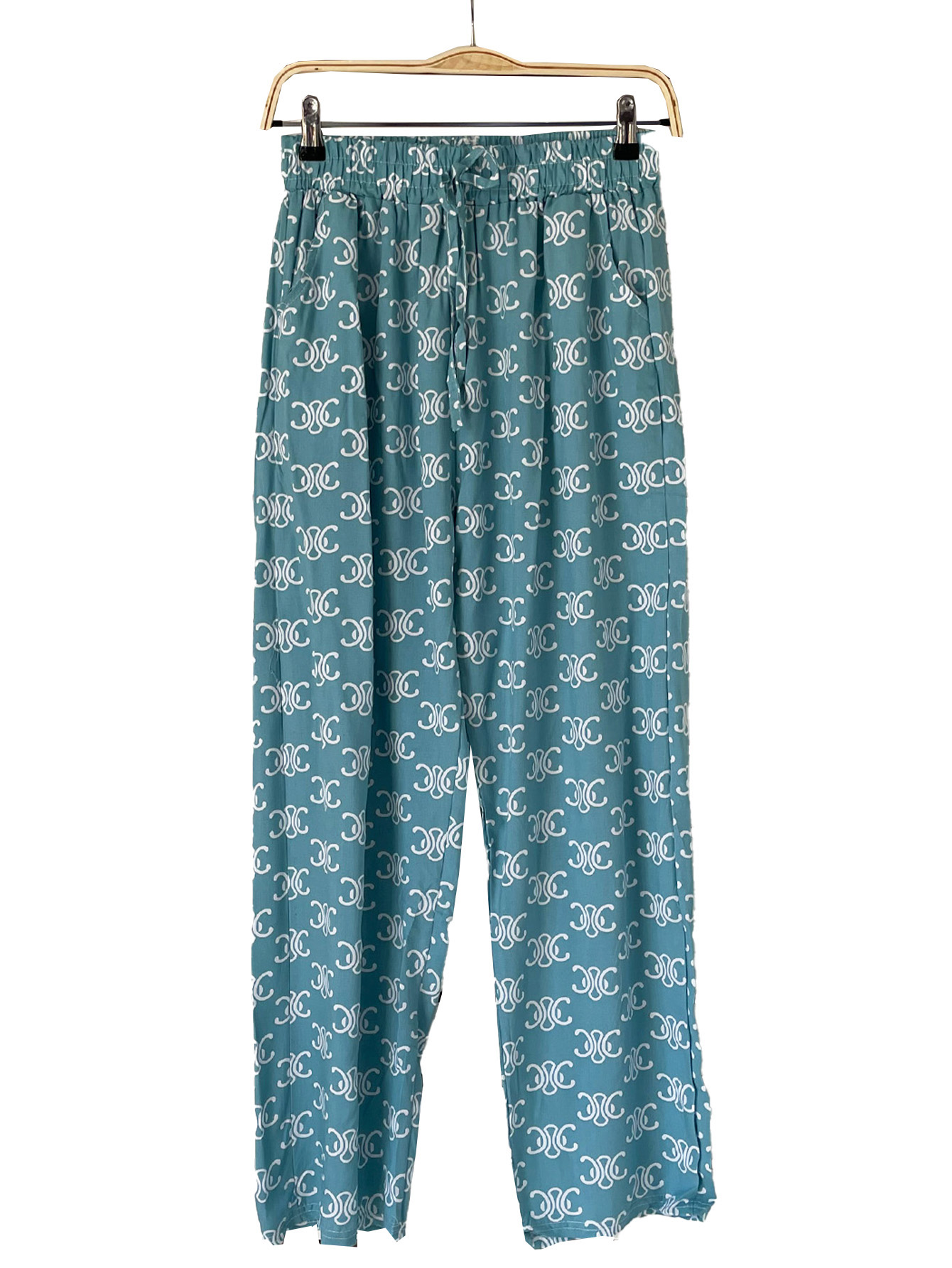 Pantalón de pijama con estampado de tela ligera y fresca